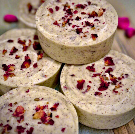 “BUFF UP” Exfoliating Body Butter Bar - Bergamot & Rose
